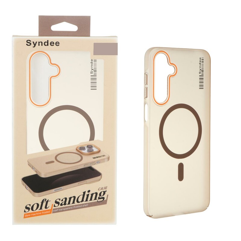 قاب اورجینال Syndee پشت مات MagSafe مدل Samsung Galaxy A16 - قهوه ای (پک دار)