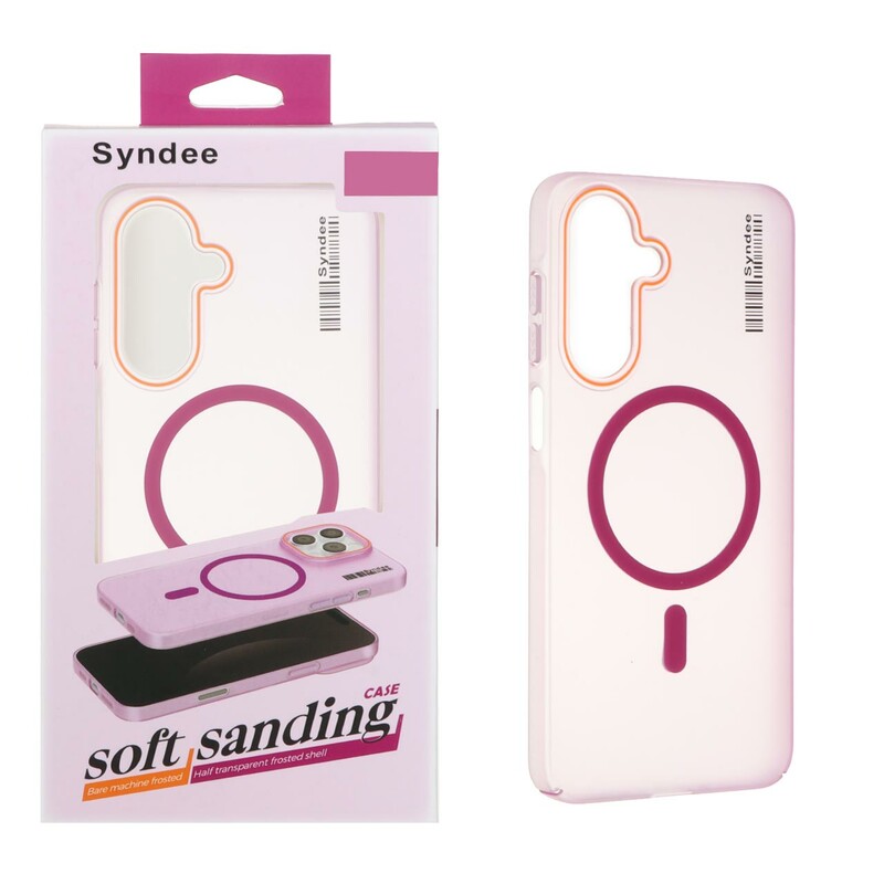 قاب اورجینال Syndee پشت مات MagSafe مدل Samsung Galaxy A26 - سرخابی (پک دار)