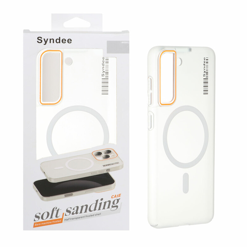 قاب اورجینال Syndee پشت مات MagSafe مدل Samsung Galaxy S21 FE - سفید (پک دار )