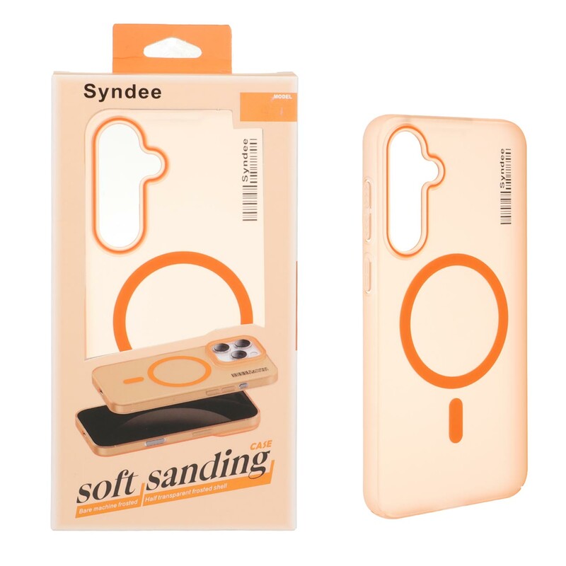 قاب اورجینال Syndee پشت مات MagSafe مدل Samsung Galaxy S23 FE - نارنجی (پک دار )