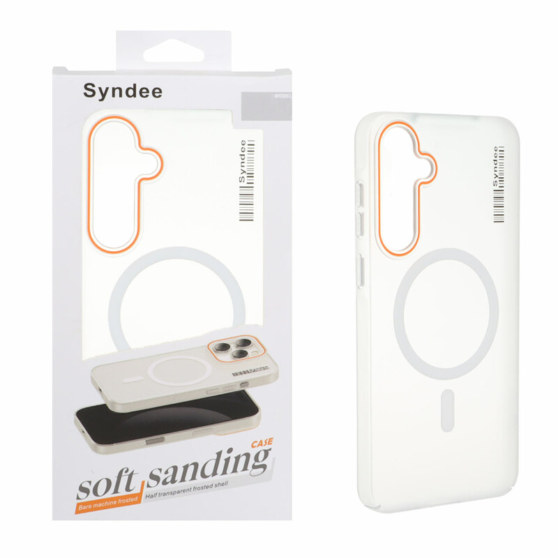 قاب اورجینال Syndee پشت مات MagSafe مدل Samsung Galaxy A55 - سفید (پک دار )
