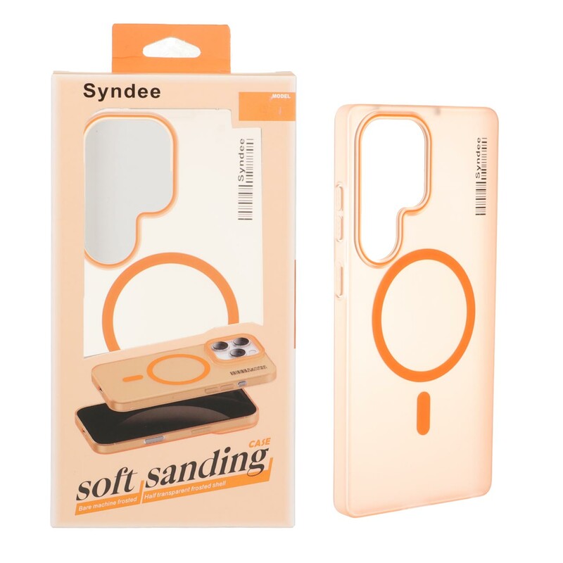 قاب اورجینال Syndee پشت مات MagSafe مدل Samsung Galaxy S25 Ultra - نارنجی (پک دار )