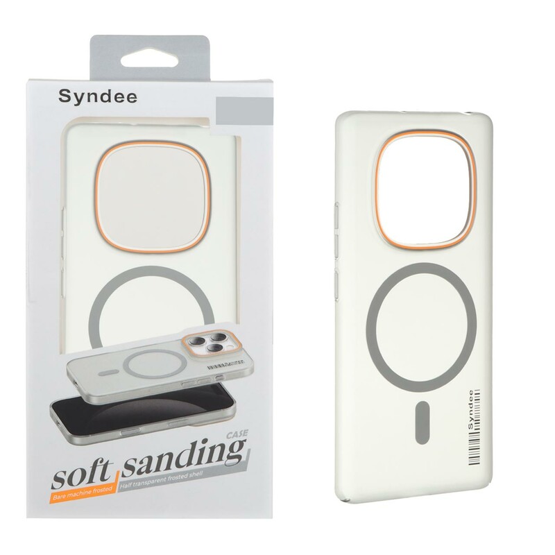 قاب اورجینال Syndee پشت مات MagSafe مدل Xiaomi Redmi Note 14 Pro 4G - خاکستری (پک دار)