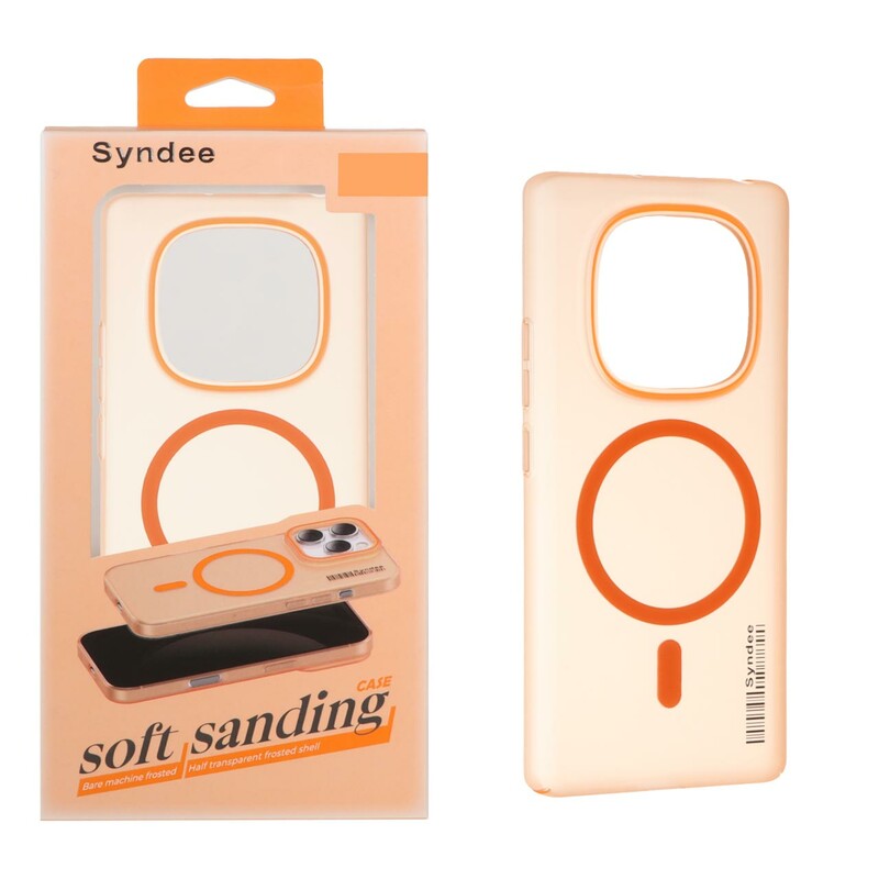 قاب اورجینال Syndee پشت مات MagSafe مدل Xiaomi Redmi Note 14 Pro 4G - نارنجی (پک دار)