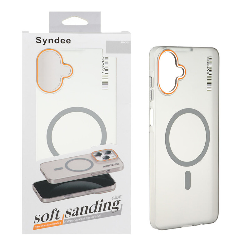 قاب اورجینال Syndee پشت مات MagSafe مدل Samsung Galaxy A07 - خاکستری (پک دار )