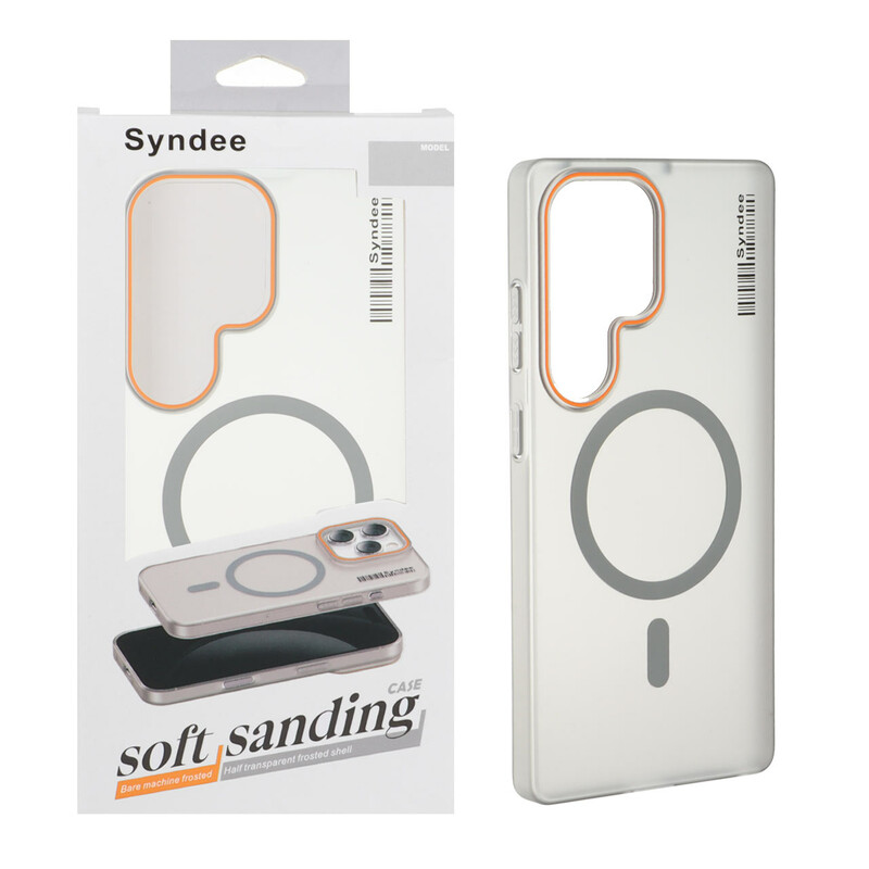 قاب اورجینال Syndee پشت مات MagSafe مدل Samsung Galaxy S25 Ultra - خاکستری (پک دار )