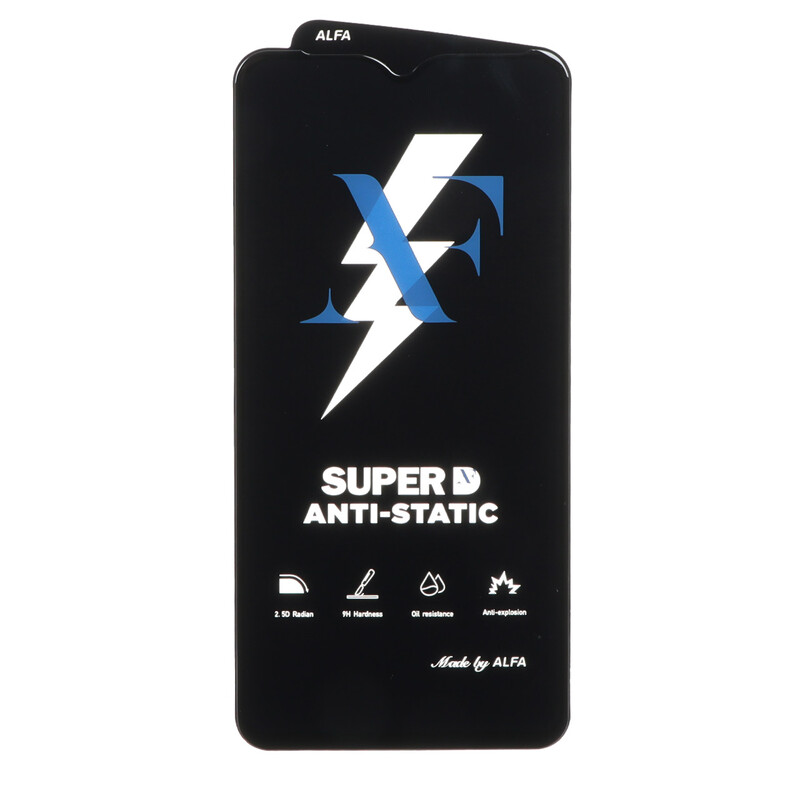 محافظ صفحه نمایش شیشه ای Super D Anti Static ALFA مدل Samsung Galaxy A10 / A10s (بدون پک)