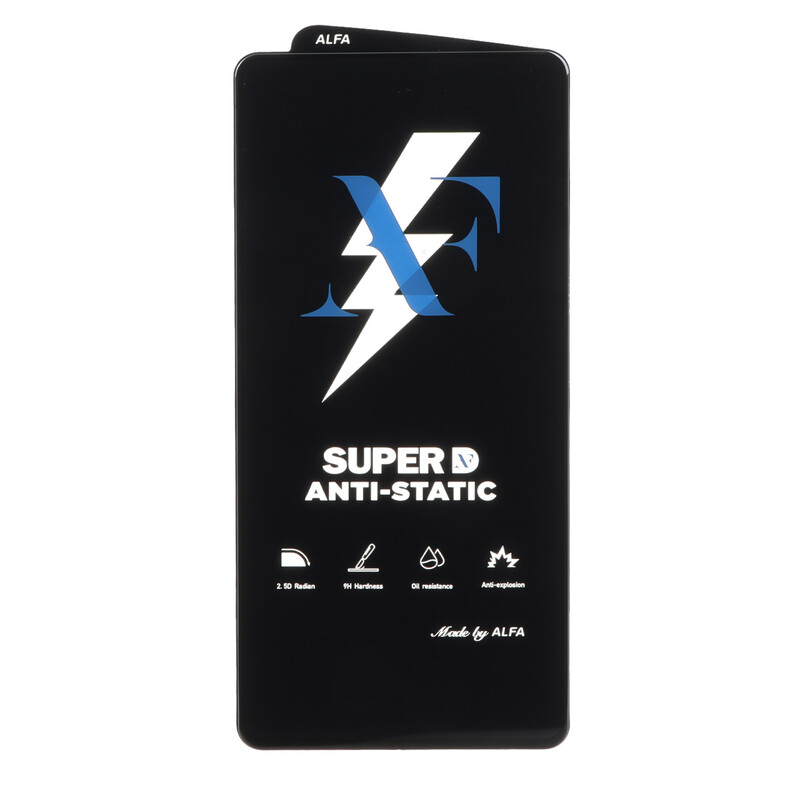 محافظ صفحه نمایش شیشه ای Super D Anti Static ALFA مدل Samsung Galaxy A72 / A73 / Note 12 Pro Plus (بدون پک)