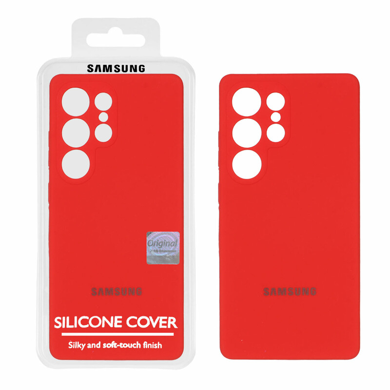 قاب سیلیکونی پاک کنی اورجینال Master Quality مدل Samsung Galaxy S25 Ultra - قرمز (پک دار)