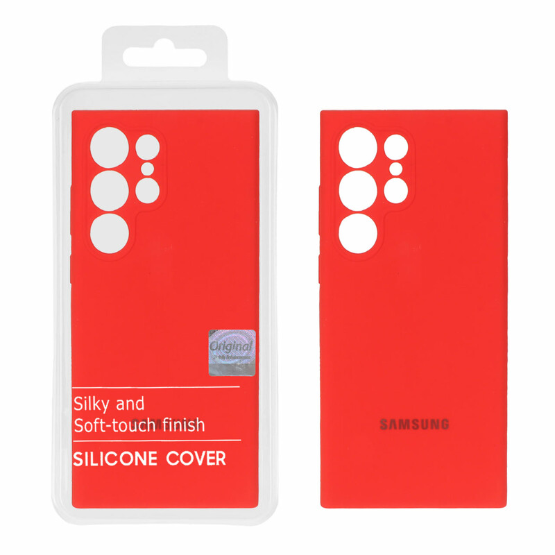 قاب سیلیکونی پاک کنی اورجینال Master Quality مدل Samsung Galaxy S23 Ultra - قرمز (پک دار)