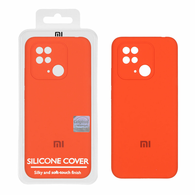قاب سیلیکونی پاک کنی اورجینال Master Quality مدل Xiaomi Redmi 10C / Redmi 10 Power / Poco C40 - نارنجی (پک دار)