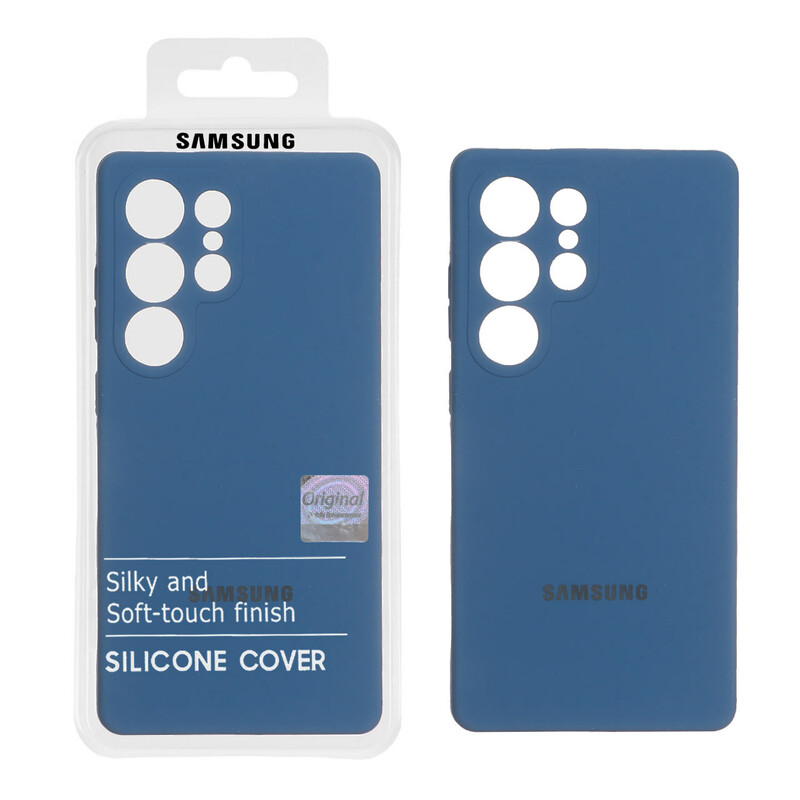 قاب سیلیکونی پاک کنی اورجینال Master Quality مدل Samsung Galaxy S25 Ultra - آبی تیره (پک دار)