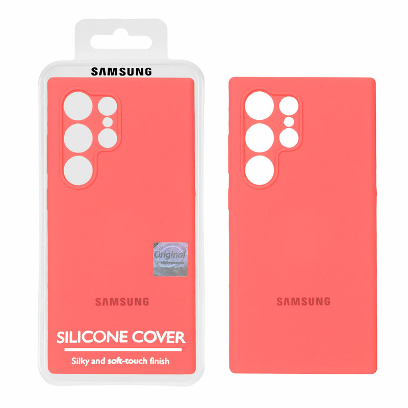 قاب سیلیکونی پاک کنی اورجینال Master Quality مدل Samsung Galaxy S24 Ultra - مرجانی (پک دار)