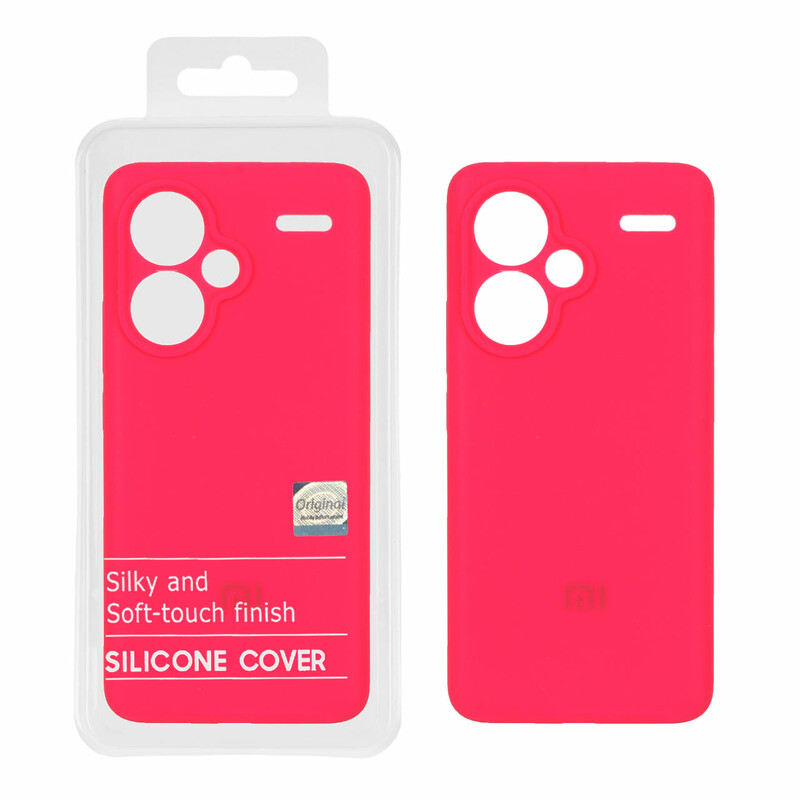 قاب سیلیکونی پاک کنی اورجینال Master Quality مدل Xiaomi Redmi Note 13 Pro Plus 5G - صورتی فانتزی (پک دار)