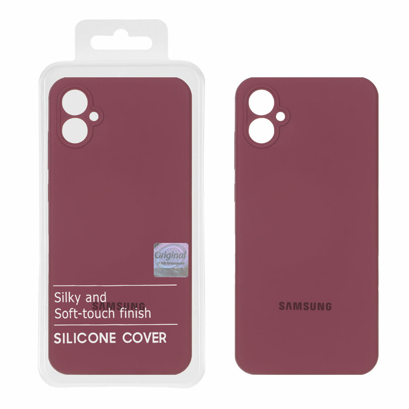 قاب سیلیکونی پاک کنی اورجینال Master Quality مدل Samsung Galaxy A05 - زرشکی (پک دار)