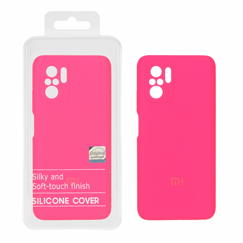 قاب سیلیکونی پاک کنی اورجینال Master Quality مدل Xiaomi Redmi Note 10 4G / Redmi Note 10S / Poco M5S - صورتی فانتزی (پک دار)