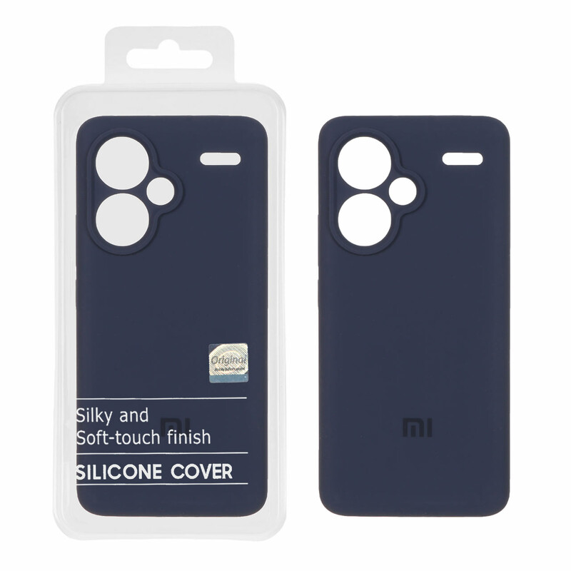 قاب سیلیکونی پاک کنی اورجینال Master Quality مدل Xiaomi Redmi Note 13 Pro Plus 5G - سرمه ای (پک دار)