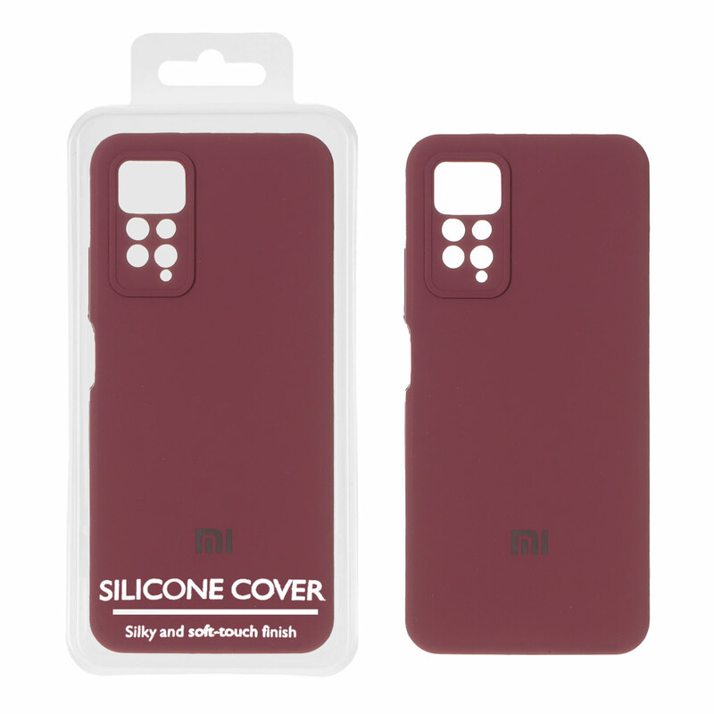 قاب سیلیکونی پاک کنی اورجینال Master Quality مدل Xiaomi Redmi Note 12 Pro 4G / Redmi Note 11 Pro - زرشکی (پک دار)