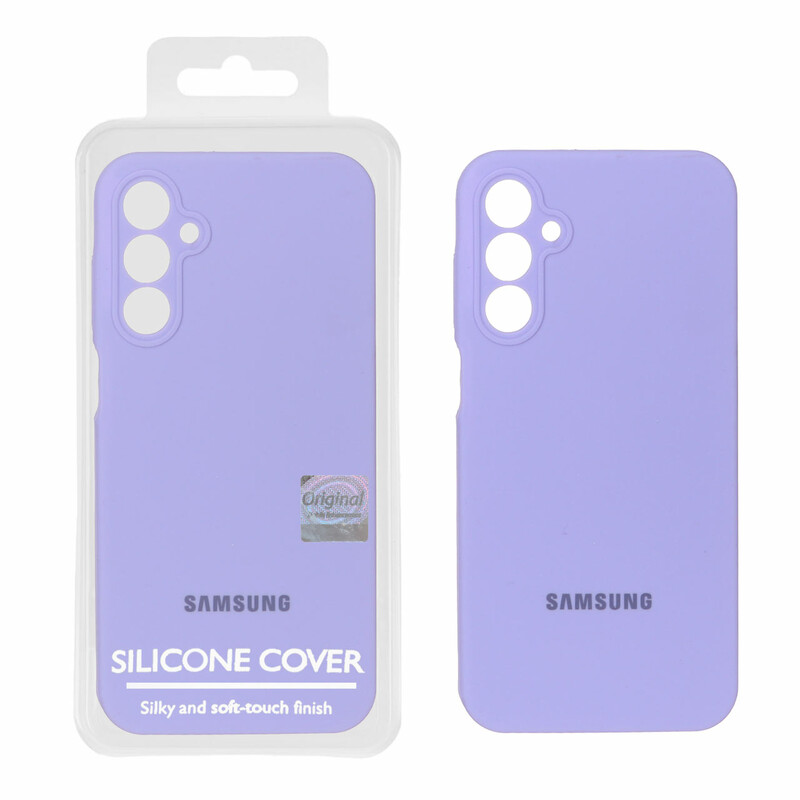 قاب سیلیکونی پاک کنی اورجینال Master Quality مدل Samsung Galaxy A15 - بنفش روشن (پک دار)