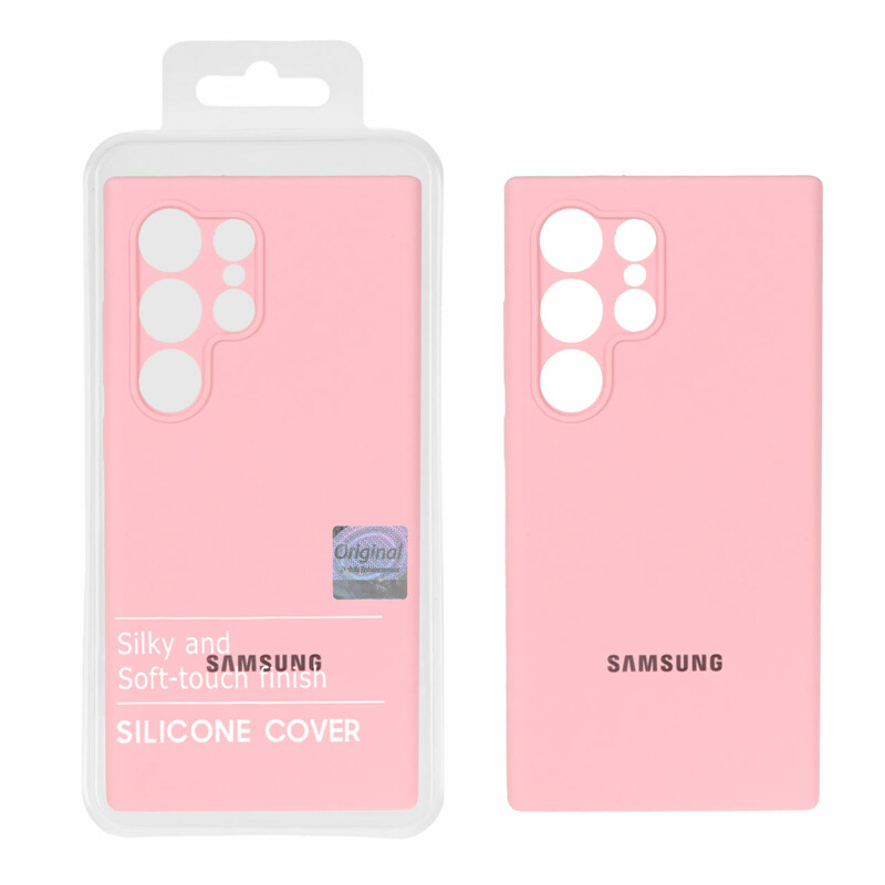 قاب سیلیکونی پاک کنی اورجینال Master Quality مدل Samsung Galaxy S24 Ultra - صورتی (پک دار)