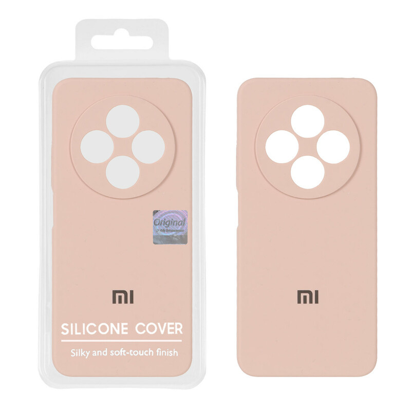 قاب سیلیکونی پاک کنی اورجینال Master Quality مدل Xiaomi Redmi 14C / Redmi A4 / Poco C75 - کرم نارنجی (پک دار)