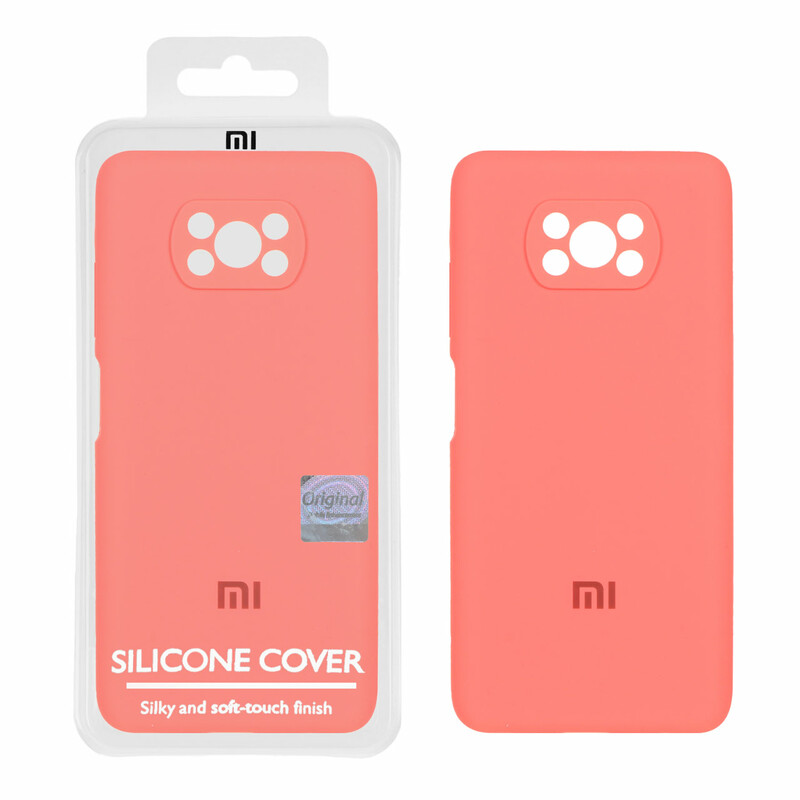 قاب سیلیکونی پاک کنی اورجینال Master Quality مدل Xiaomi Poco X3 / Poco X3 Pro / Poco X3 NFC - مرجانی (پک دار)