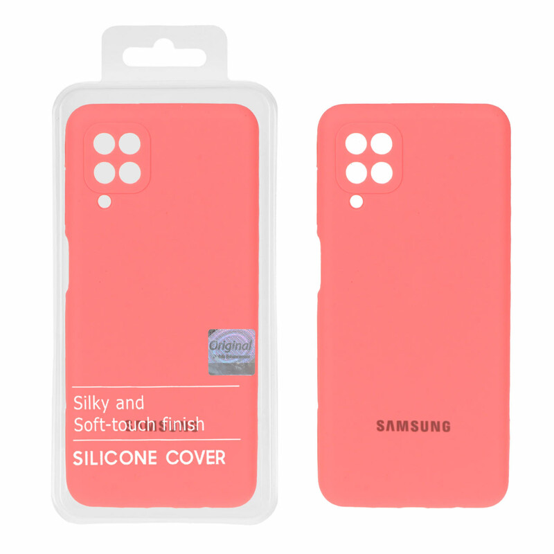 قاب سیلیکونی پاک کنی اورجینال Master Quality مدل Samsung Galaxy A12 / M12 / F12 - صورتی پاستیلی (پک دار)