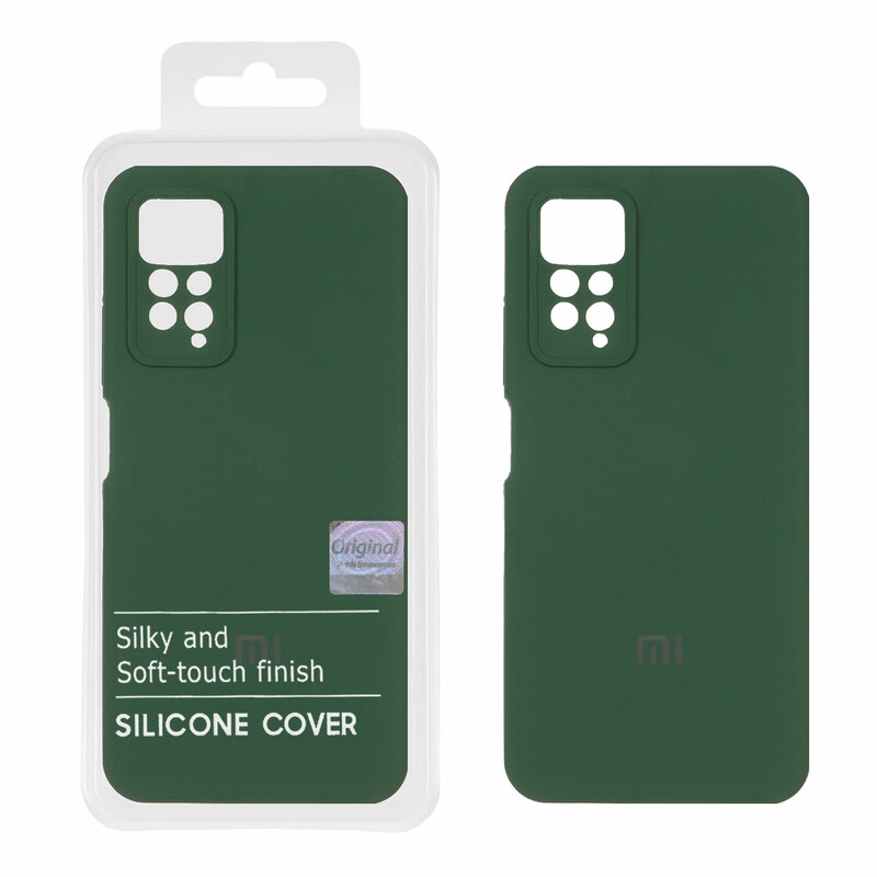قاب سیلیکونی پاک کنی اورجینال Master Quality مدل Xiaomi Redmi Note 12 Pro 4G / Redmi Note 11 Pro - سبز تیره (پک دار)