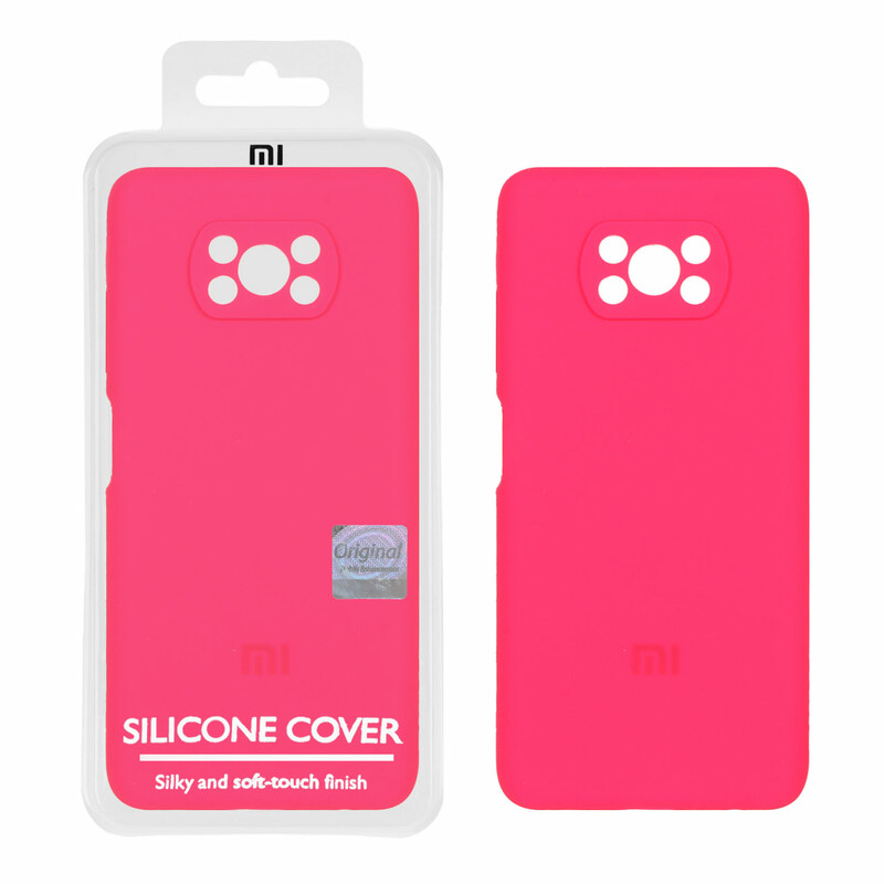 قاب سیلیکونی پاک کنی اورجینال Master Quality مدل Xiaomi Poco X3 / Poco X3 Pro / Poco X3 NFC - صورتی فانتزی (پک دار)