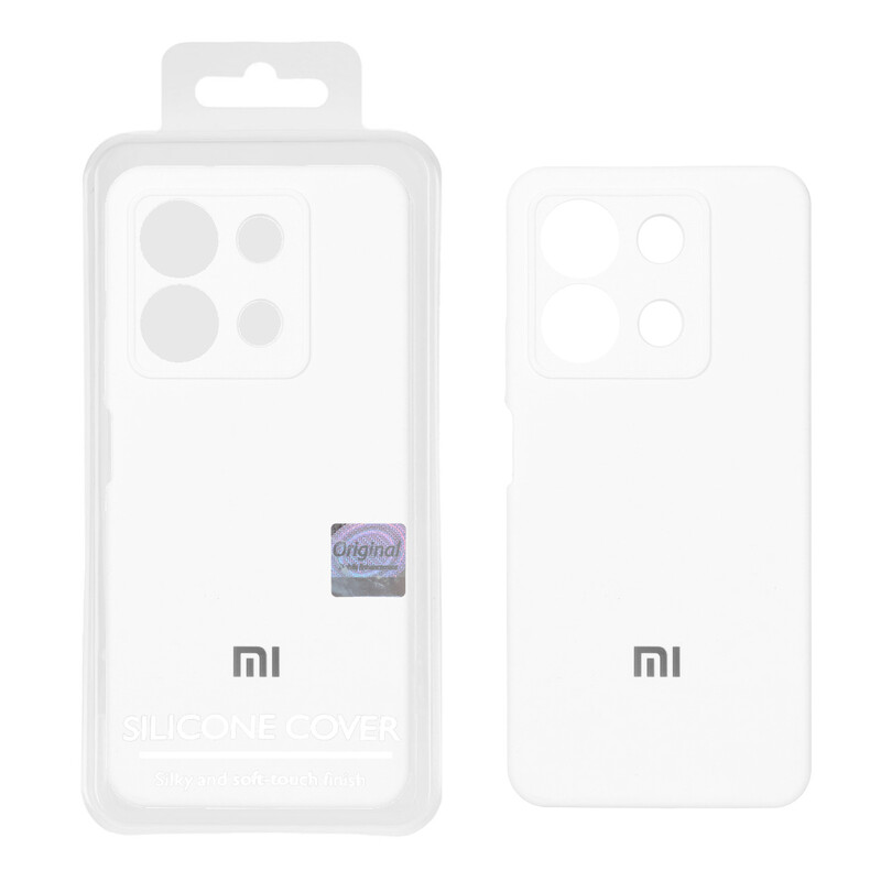 قاب سیلیکونی پاک کنی اورجینال Master Quality مدل Xiaomi Redmi Note 13 4G - سفید (پک دار)
