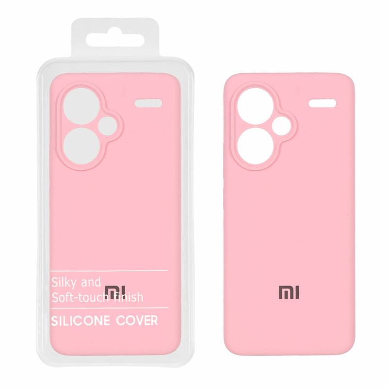 قاب سیلیکونی پاک کنی اورجینال Master Quality مدل Xiaomi Redmi Note 13 Pro Plus 5G - صورتی (پک دار)