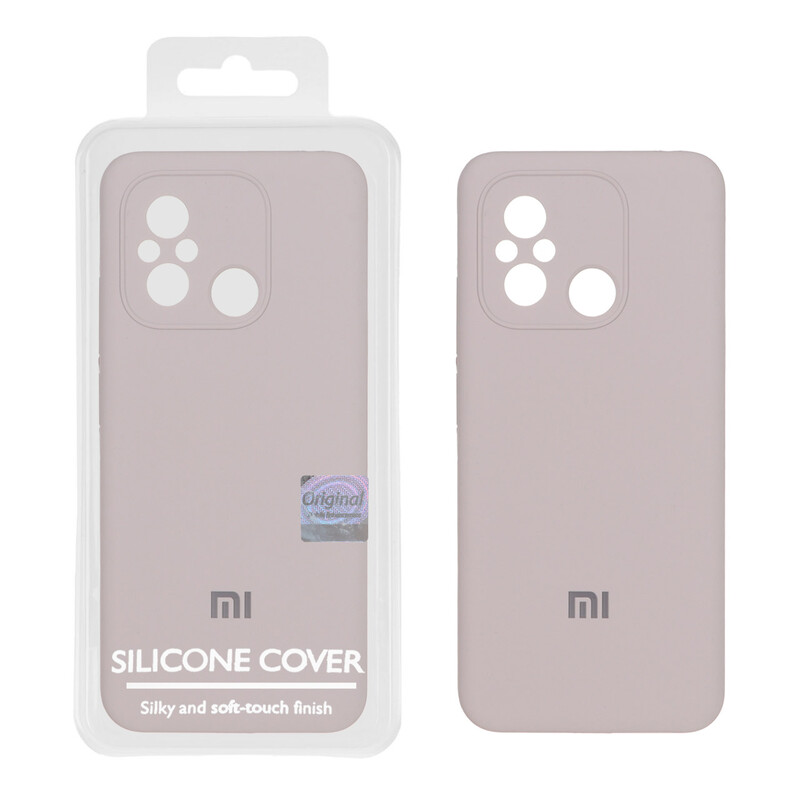 قاب سیلیکونی پاک کنی اورجینال Master Quality مدل Xiaomi Redmi 12C / Redmi 11A / Poco C55 - خاکی (پک دار)
