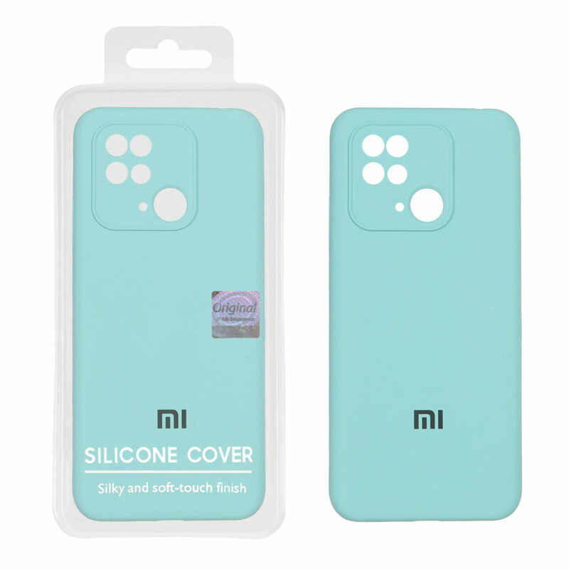 قاب سیلیکونی پاک کنی اورجینال Master Quality مدل Xiaomi Redmi 10C / Redmi 10 Power / Poco C40 - سبز آبی (پک دار)