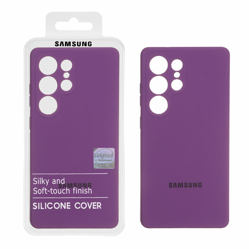 قاب سیلیکونی پاک کنی اورجینال Master Quality مدل Samsung Galaxy S25 Ultra - ارغوانی (پک دار)