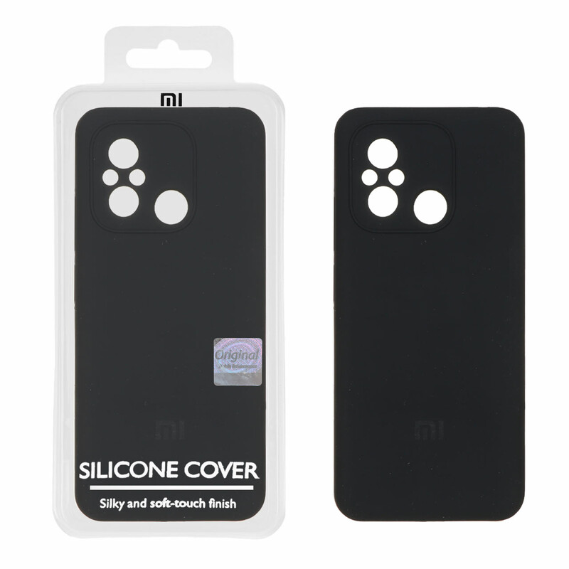 قاب سیلیکونی پاک کنی اورجینال Master Quality مدل Xiaomi Redmi 12C / Redmi 11A / Poco C55 - مشکی (پک دار)