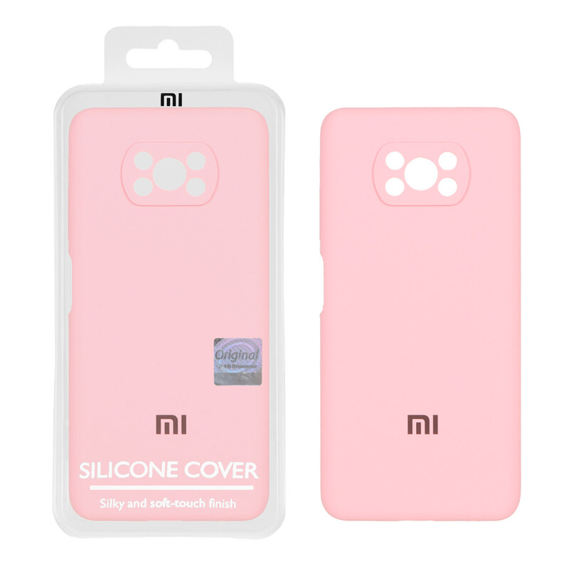 قاب سیلیکونی پاک کنی اورجینال Master Quality مدل Xiaomi Poco X3 / Poco X3 Pro / Poco X3 NFC - صورتی (پک دار)