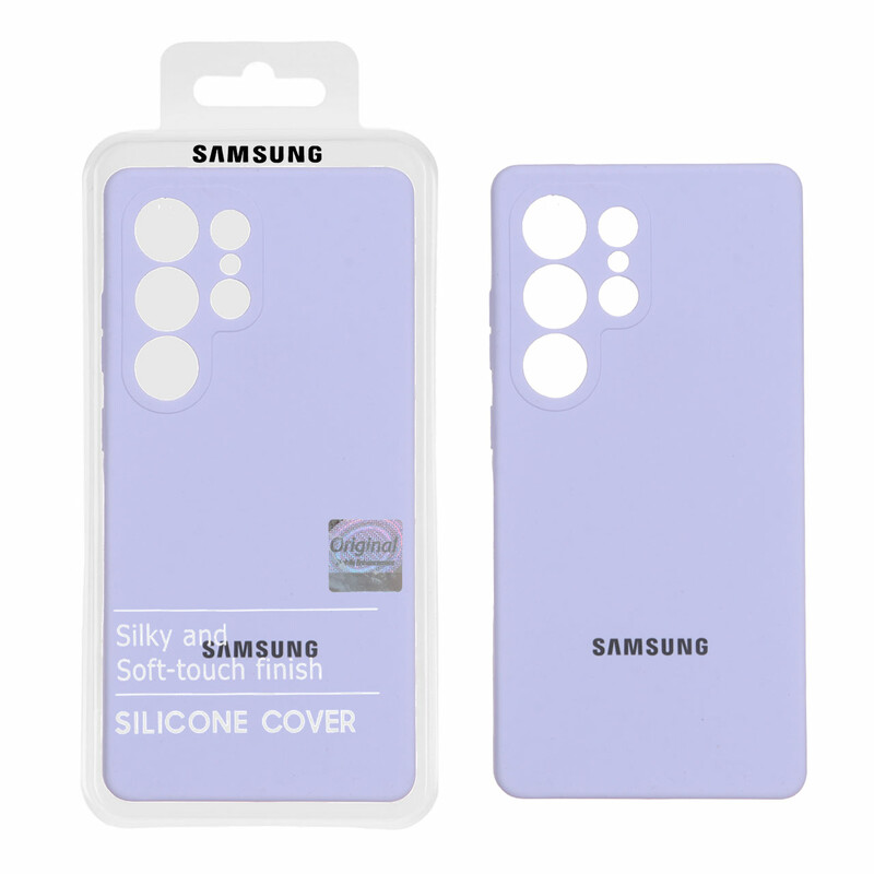 قاب سیلیکونی پاک کنی اورجینال Master Quality مدل Samsung Galaxy S25 Ultra - یاسی (پک دار)