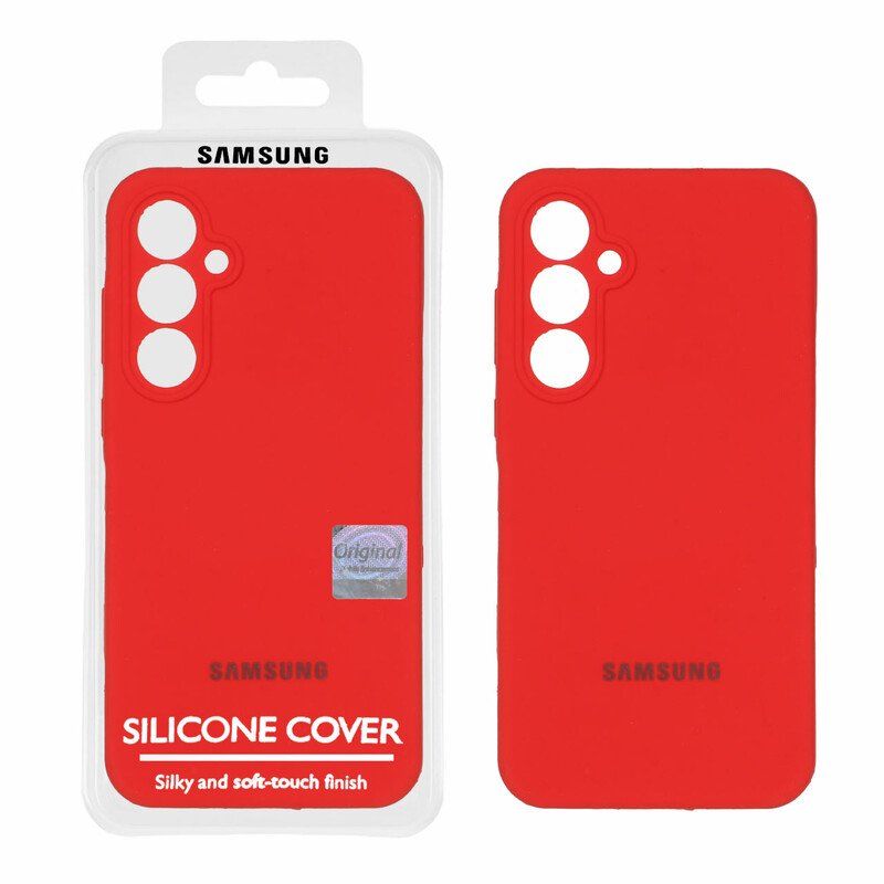 قاب سیلیکونی پاک کنی اورجینال Master Quality مدل Samsung Galaxy A35 - قرمز (پک دار)