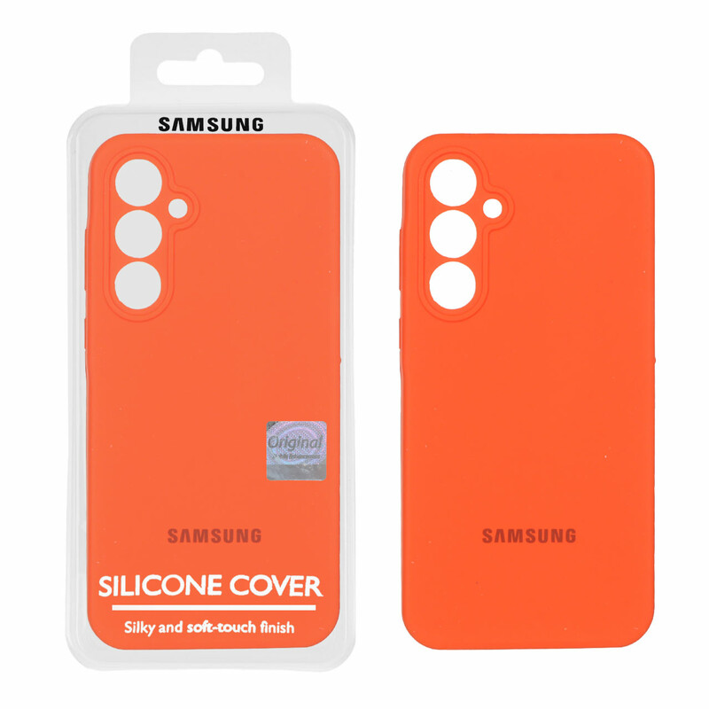 قاب سیلیکونی پاک کنی اورجینال Master Quality مدل Samsung Galaxy A35 - نارنجی (پک دار)