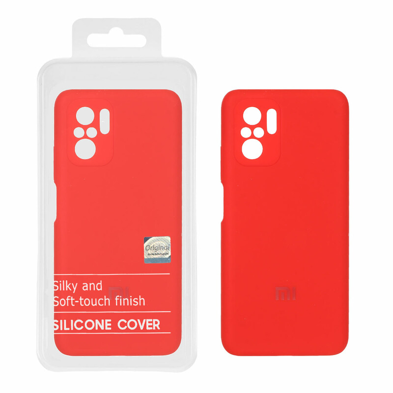 قاب سیلیکونی پاک کنی اورجینال Master Quality مدل Xiaomi Redmi Note 10 4G / Redmi Note 10S / Poco M5S - قرمز (پک دار)