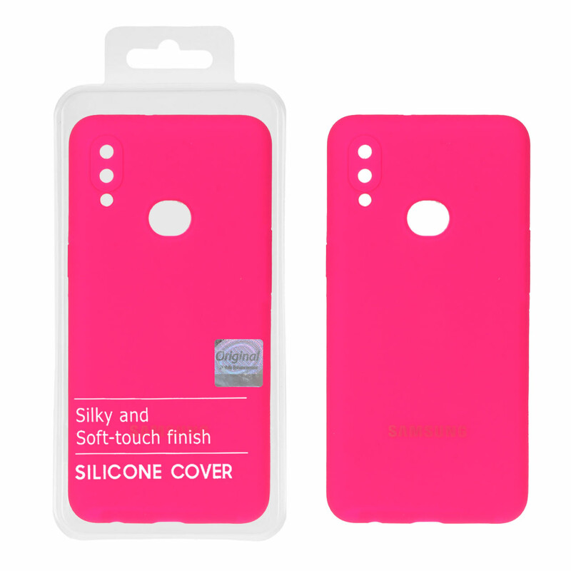 قاب سیلیکونی پاک کنی اورجینال Master Quality مدل Samsung Galaxy A10s - سرخابی (پک دار)