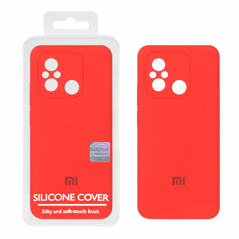 قاب سیلیکونی پاک کنی اورجینال Master Quality مدل Xiaomi Redmi 12C / Redmi 11A / Poco C55 - قرمز (پک دار)