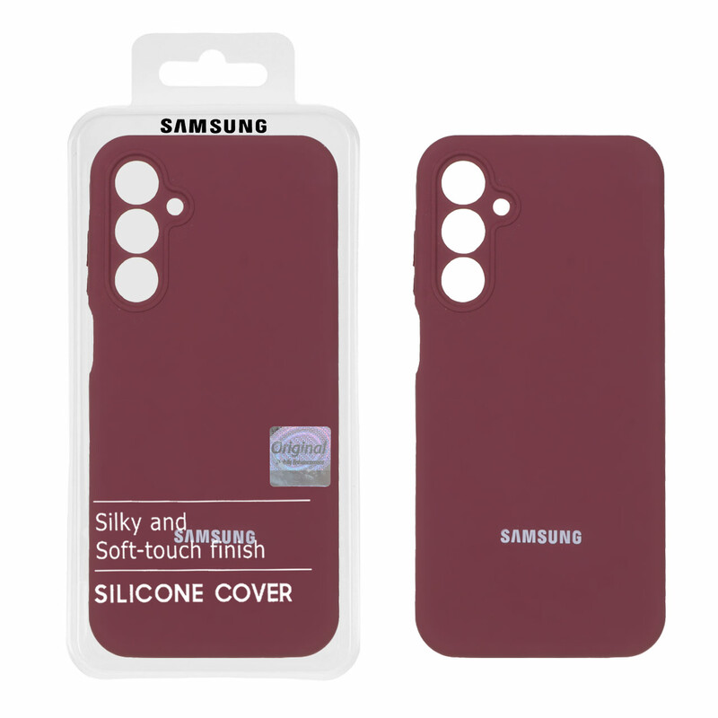 قاب سیلیکونی پاک کنی اورجینال Master Quality مدل Samsung Galaxy A25 5G - زرشکی (پک دار)