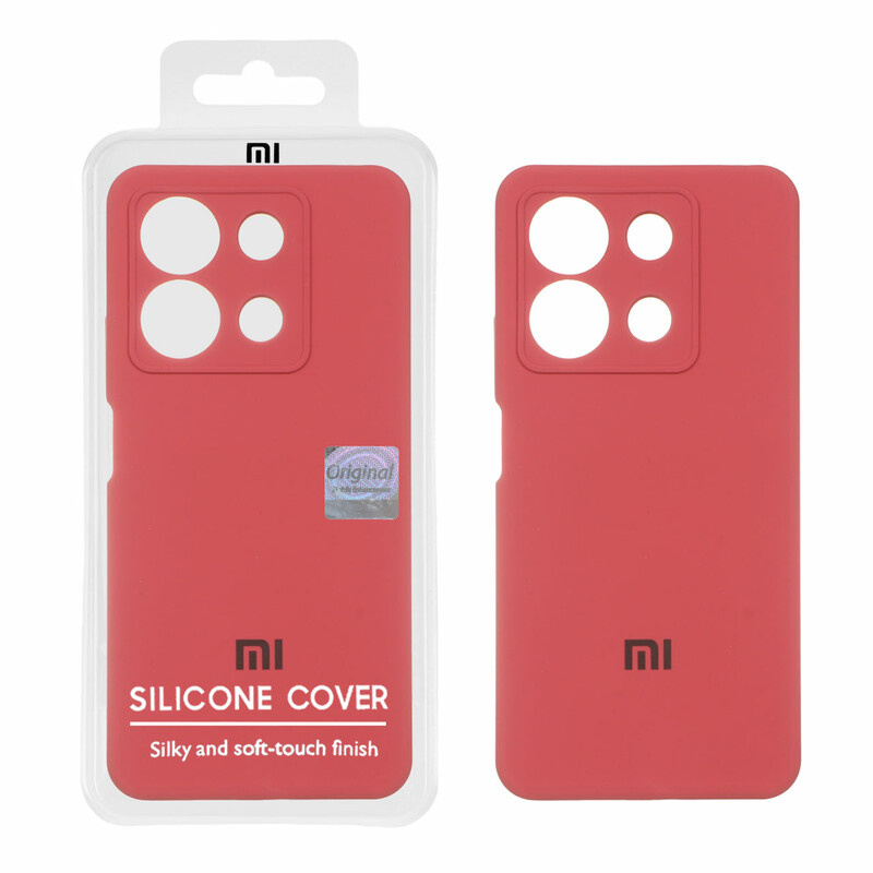 قاب سیلیکونی پاک کنی اورجینال Master Quality مدل Xiaomi Redmi Note 13 4G - هلویی (پک دار)