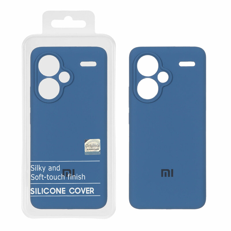 قاب سیلیکونی پاک کنی اورجینال Master Quality مدل Xiaomi Redmi Note 13 Pro Plus 5G - آبی تیره (پک دار)