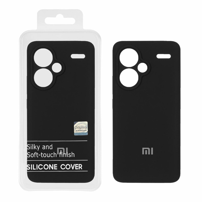 قاب سیلیکونی پاک کنی اورجینال Master Quality مدل Xiaomi Redmi Note 13 Pro Plus 5G - مشکی (پک دار)