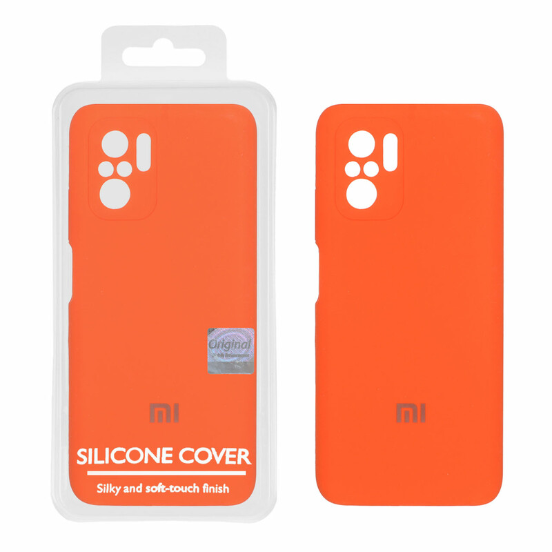 قاب سیلیکونی پاک کنی اورجینال Master Quality مدل Xiaomi Redmi Note 10 4G / Redmi Note 10S / Poco M5S - نارنجی (پک دار)