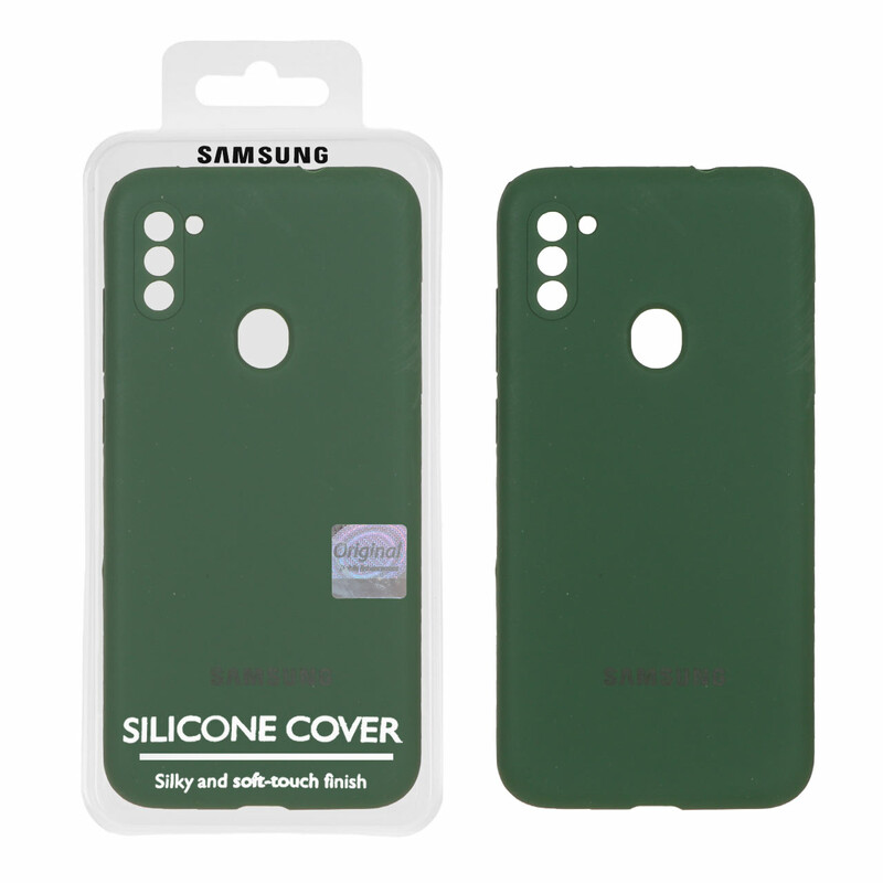 قاب سیلیکونی پاک کنی اورجینال Master Quality مدل Samsung Galaxy A11 / M11 - سبز تیره (پک دار)