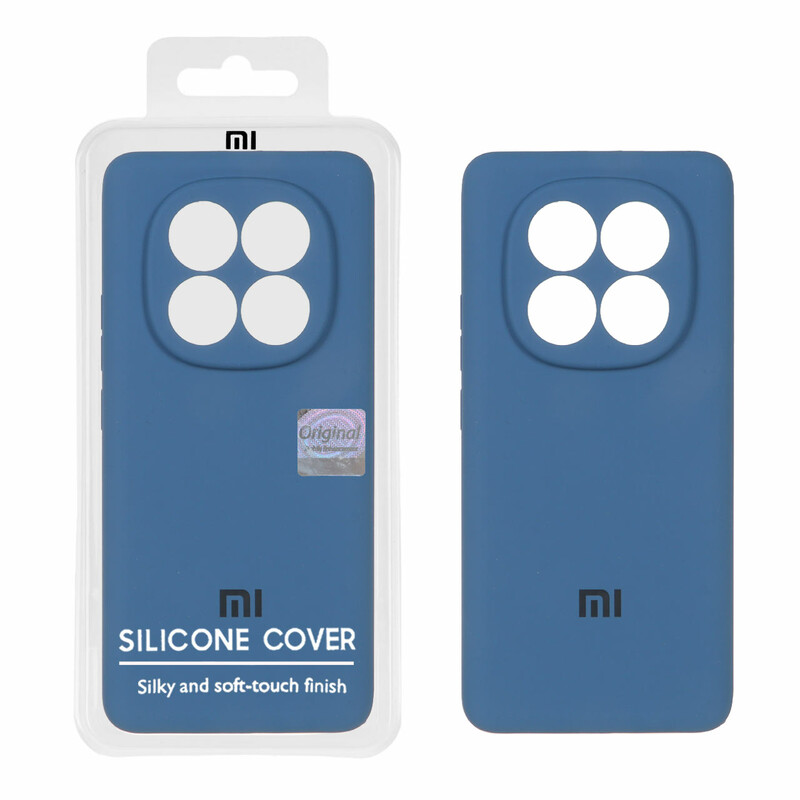 قاب سیلیکونی پاک کنی اورجینال Master Quality مدل Xiaomi Redmi Note 14 Pro 5G / Redmi Note 14 Pro Plus 5G / Poco X7 5G - آبی تیره (پک دار)