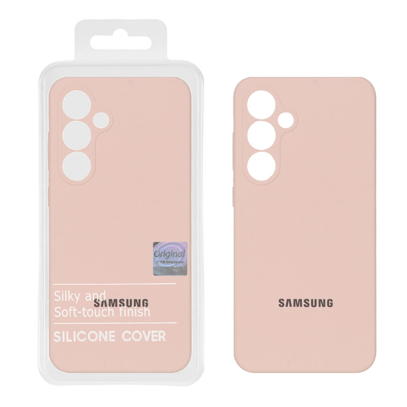 قاب سیلیکونی پاک کنی اورجینال Master Quality مدل Samsung Galaxy S24 FE - کرم نارنجی (پک دار)